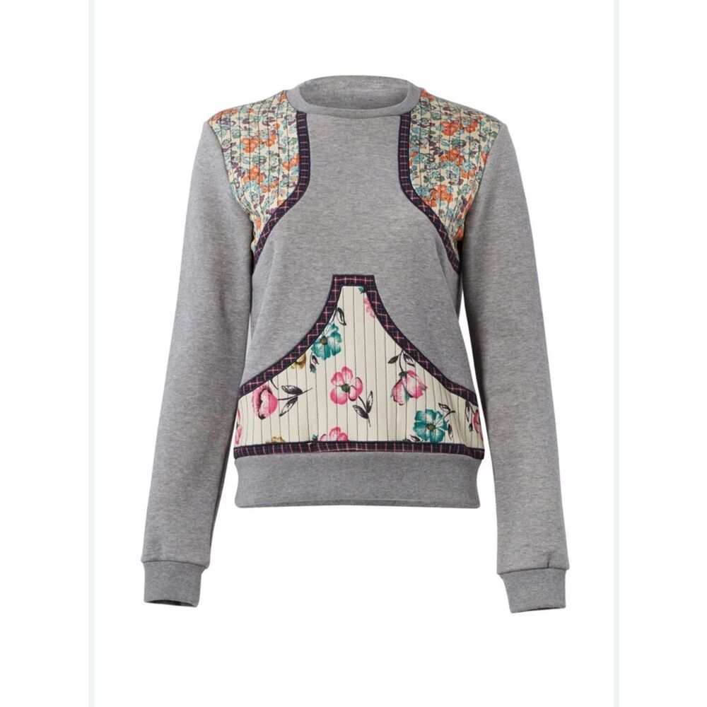 Red Valentino Grey floral sweatshirt